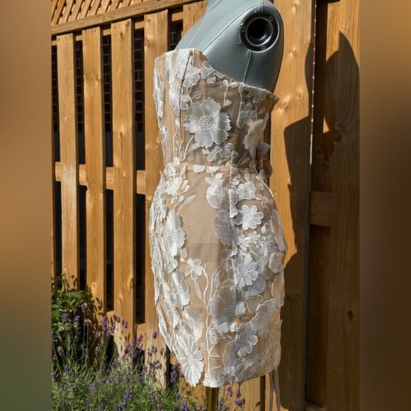 🆕 BRONX & BANCO 🧿 NWOT Jasmine Maraya White Mini Dress - Sz M US 6 - Picture 5 of 16